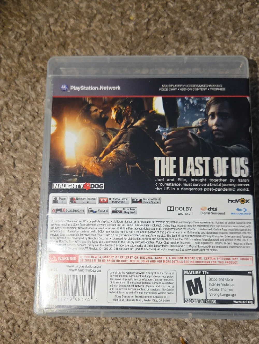 Sony PS3 The Last of Us - Used Disc In Case Playstation 3